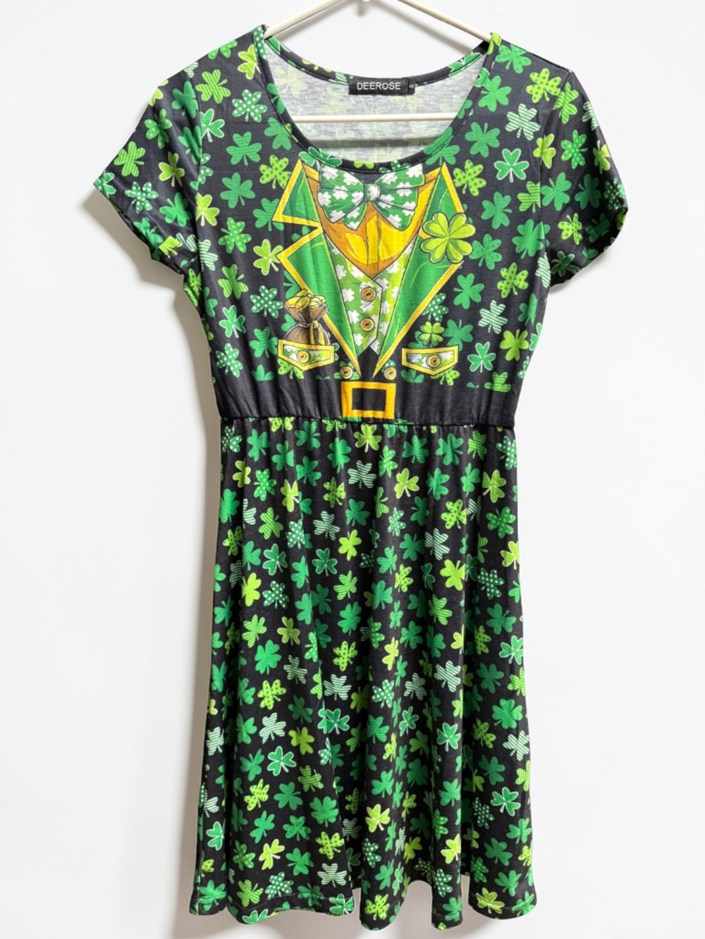 St Patrick’s Day Dress Women Small Shamrock Lucky Leprechaun Outfit Cute